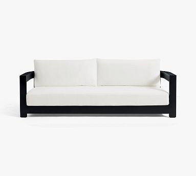 Malibu Metal Curved Outdoor Sofa (89") | Pottery Barn (US)