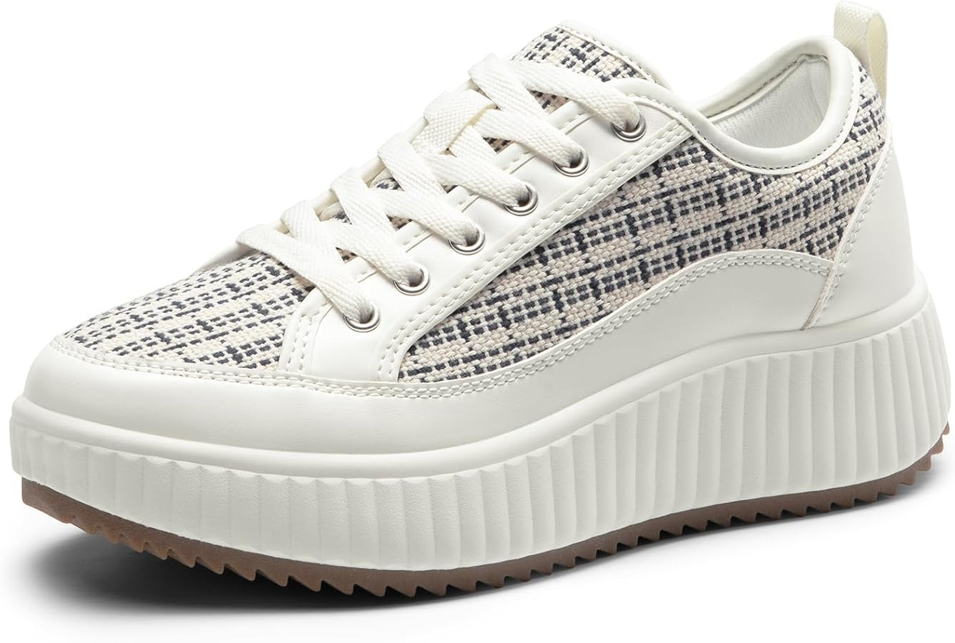 DREAM PAIRS Women Platform Chunky Sneakers Sky Comfortable Casual Platform Fashion Sneaker | Amazon (US)