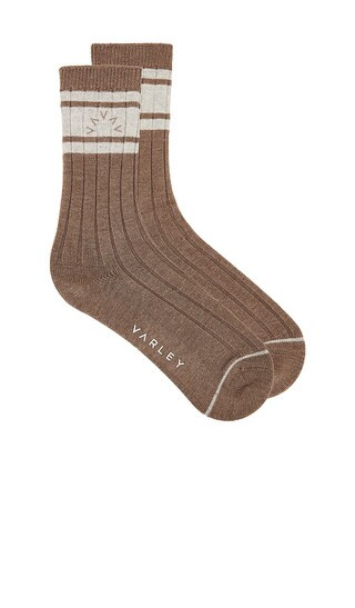 Malissa Plush Wide Rib Sock in Mink Taupe Marl | Revolve Clothing (Global)