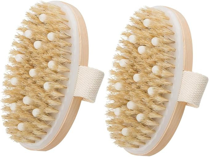 2 Pack Body Brush, findTop Massage Scrub Brush with Natural Boar Bristles for Wet or Dry Brushing... | Amazon (CA)