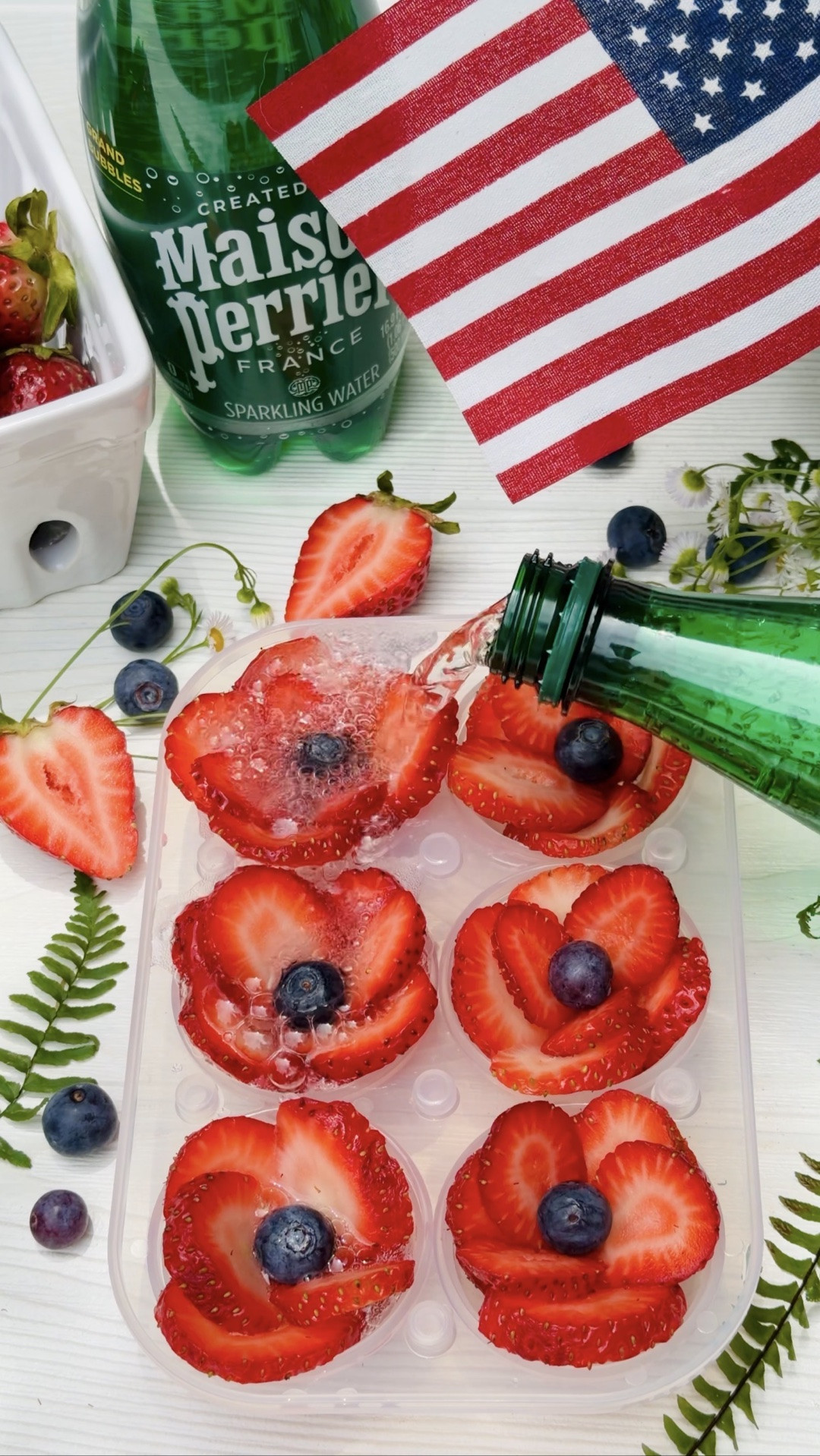 Berry Lemonade Protein Mocktail🍓🍓🍓

115 calories and 15g of protein with the prettiest strawberry flower ice cubes!

To make the flower ice cubes:
🍓 Arrange 5–7 thin strawberry slices in each cavity of a round ice cube tray
🫐 Place a blueberry in the center
🌿 Add a small sage leaf
💧 Pour your drink of choice over the fruit and freeze overnight (or at least 5 hours)

To serve:
Fill a glass with Genius Berry Lemonade Protein Drink, add a strawberry flower ice cube, and top with a Blue Wave Jonny Pops for the ultimate summer mocktail. Perfect for the Fourth of July, backyard barbecues, or any sunny afternoon.

#ProteinMocktail #SummerMocktail #FourthOfJulyDrinks #HealthyMocktail #HighProteinRecipes

#LTKSeasonal