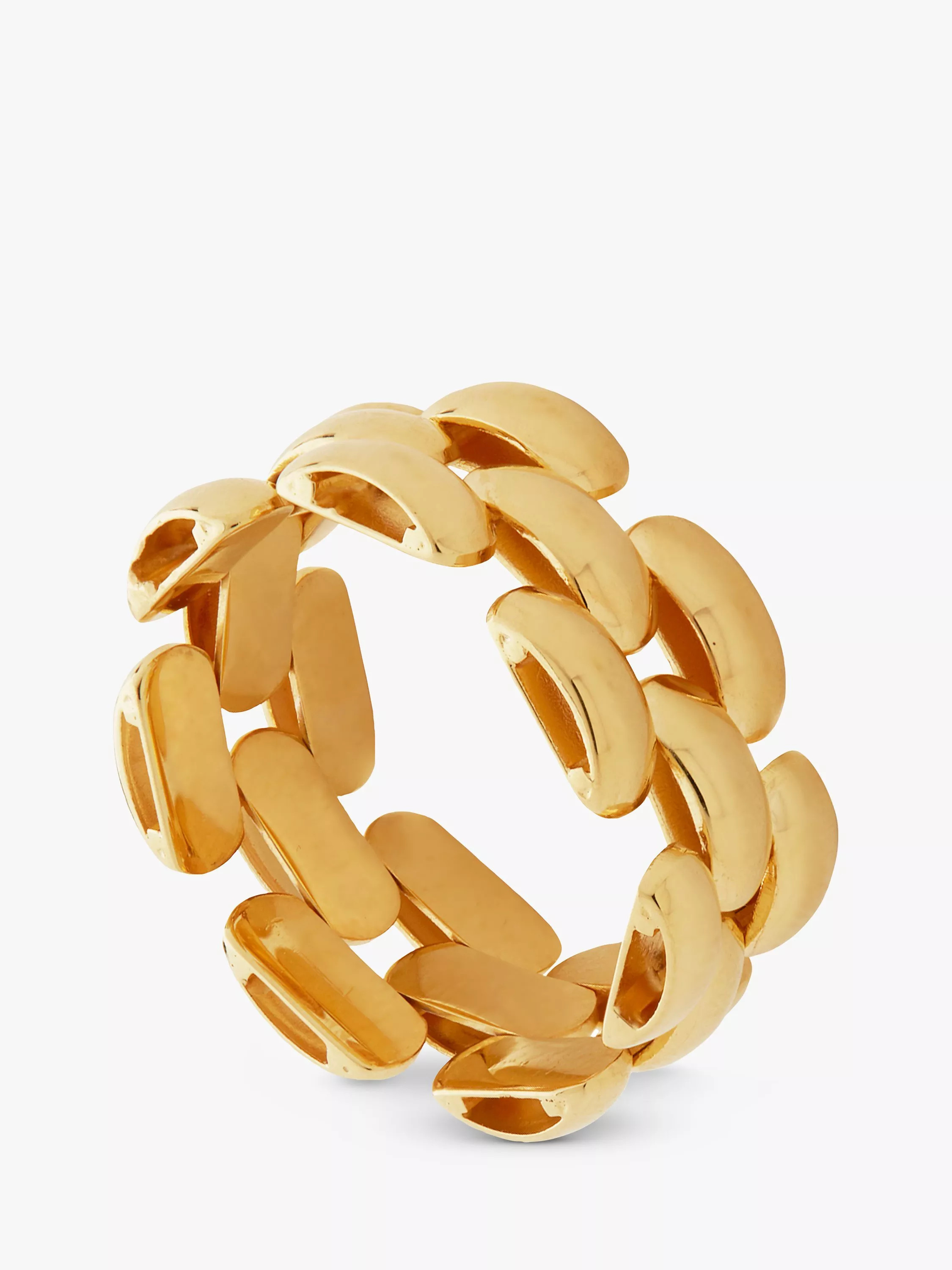 Monica Vinader Chain Ring, Gold | John Lewis (UK)