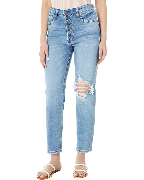 KUT from the Kloth Rachael High-Rise Fab AB Mom Button Fly in Stylish | Amazon (US)