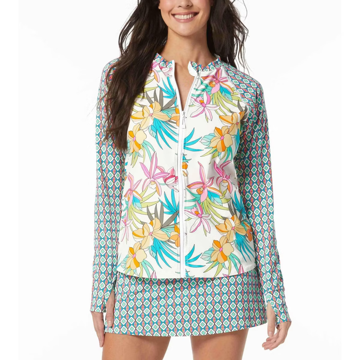 Beach House Swim Mary Relaxed Fit Zip Front Rash Guard | Target