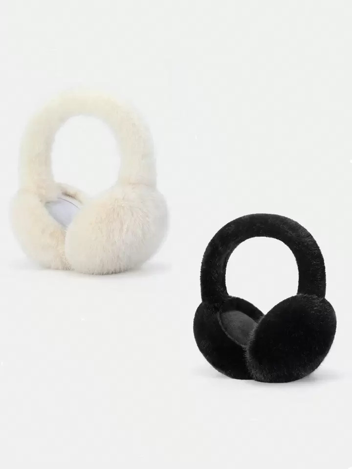 2pcs Women's Plush Ear Warmer Set For Autumn/Winter, Keep Warm And Protect Ears While Cycling Or ... | SHEIN