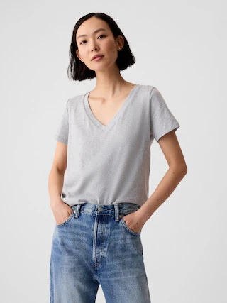 Organic Cotton VintageSoft V-Neck T-Shirt | Gap (US)
