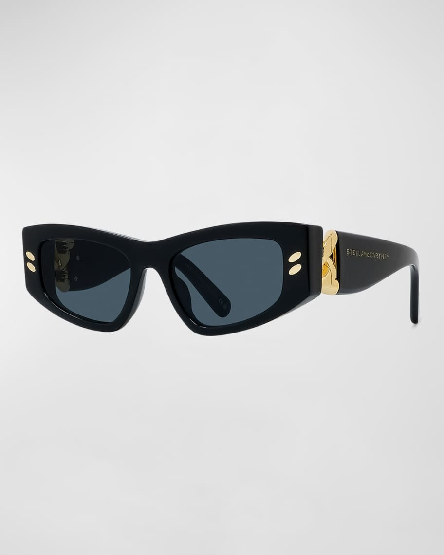 Stella McCartney Chain Acetate Cat-Eye Sunglasses | Neiman Marcus