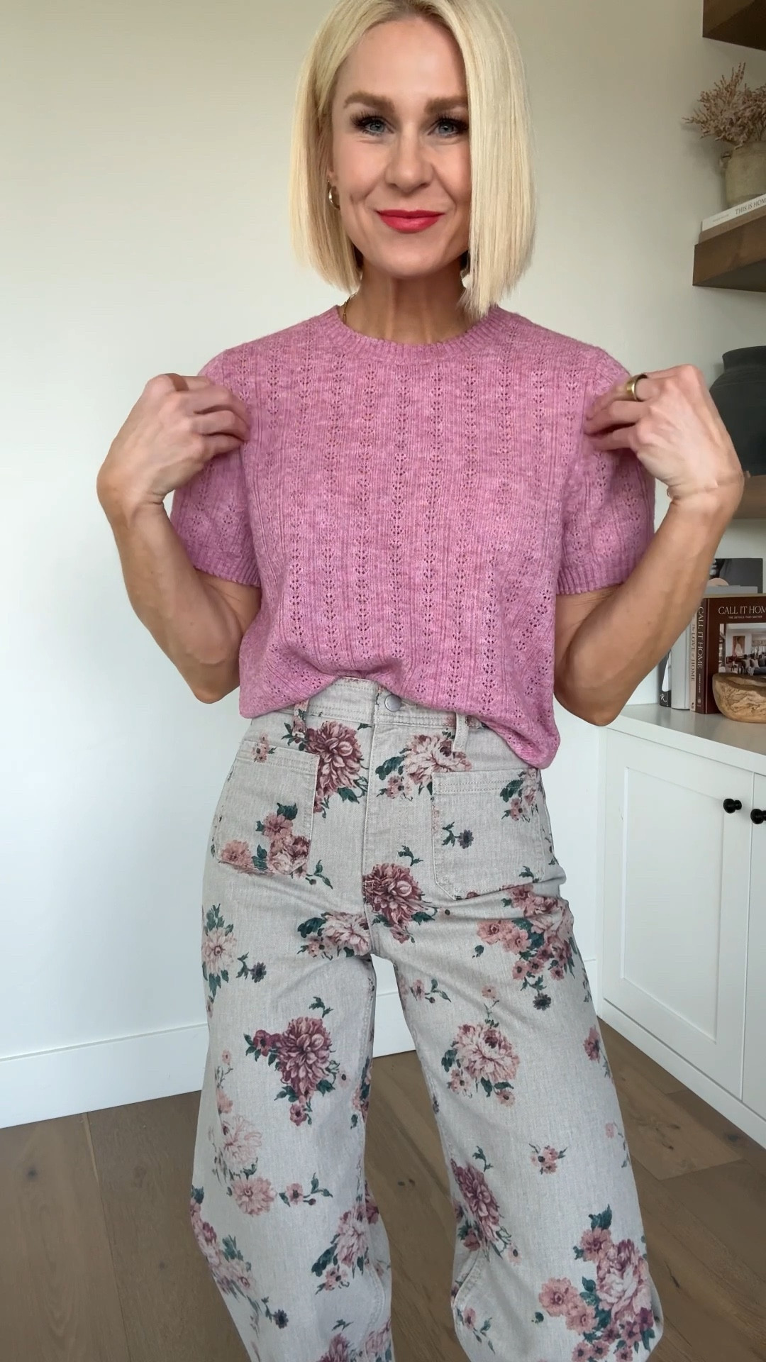 All new Target!
Be sure and size up in the short sleeve pointelle sweater, and size up in the pants if you want more room in the tummy/waist 

#LTKValentine #LTKgrwm #LTKOver40