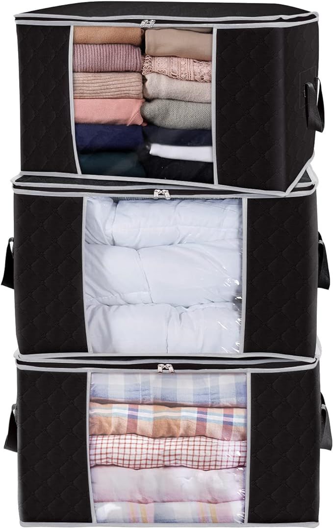 Lifewit Large Capacity Clothes Storage Bag Organizer with Reinforced Handle Thick Fabric for Comf... | Amazon (US)