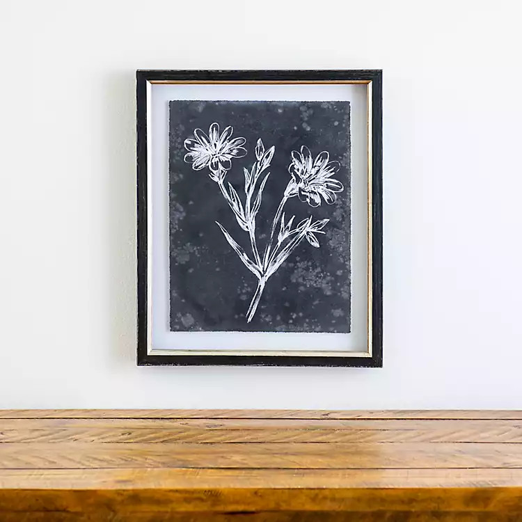 Slate Floral IV Framed Art Print | Kirkland's Home
