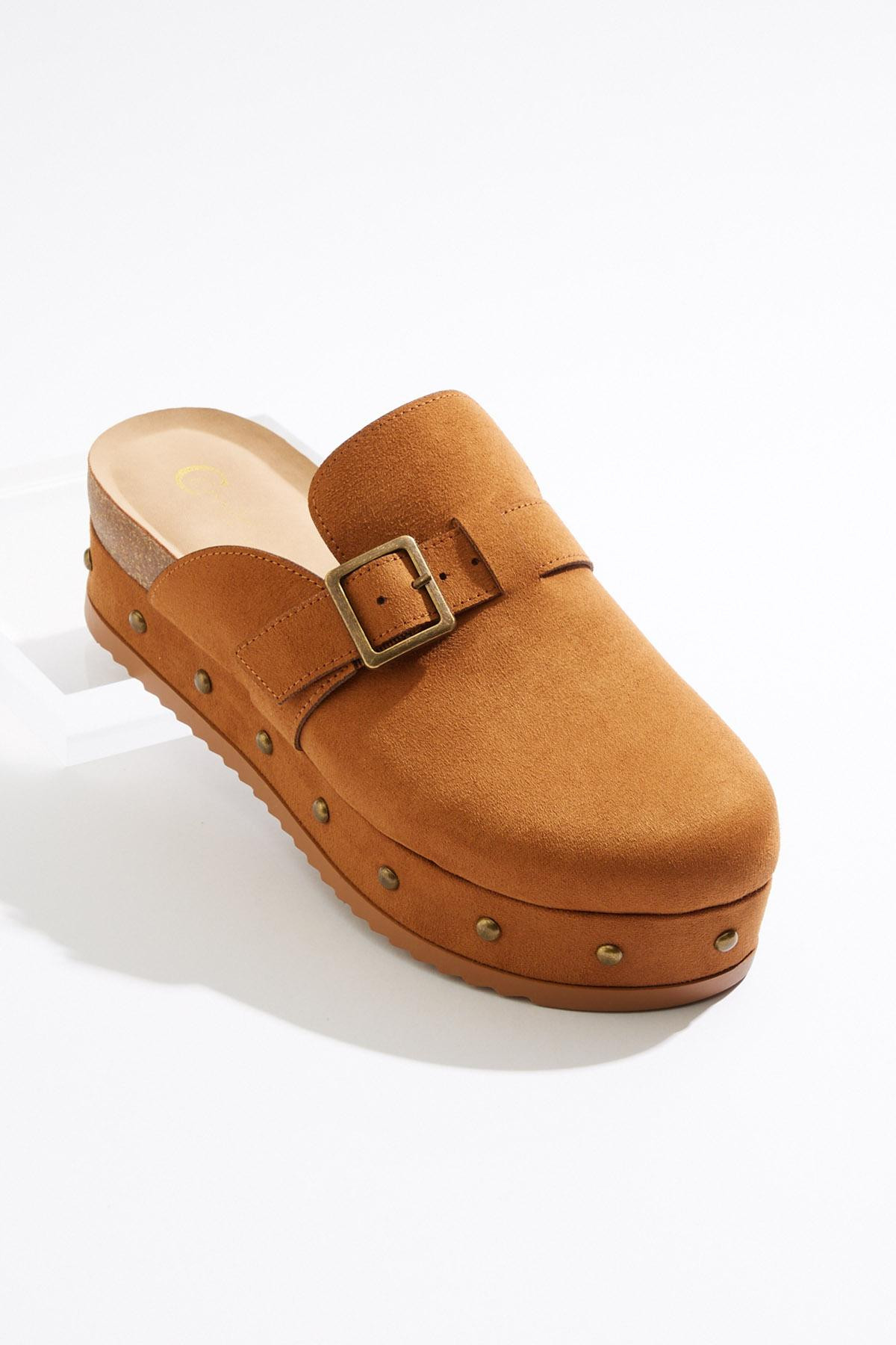 Faux Suede Platform Clogs | Cato Fashions