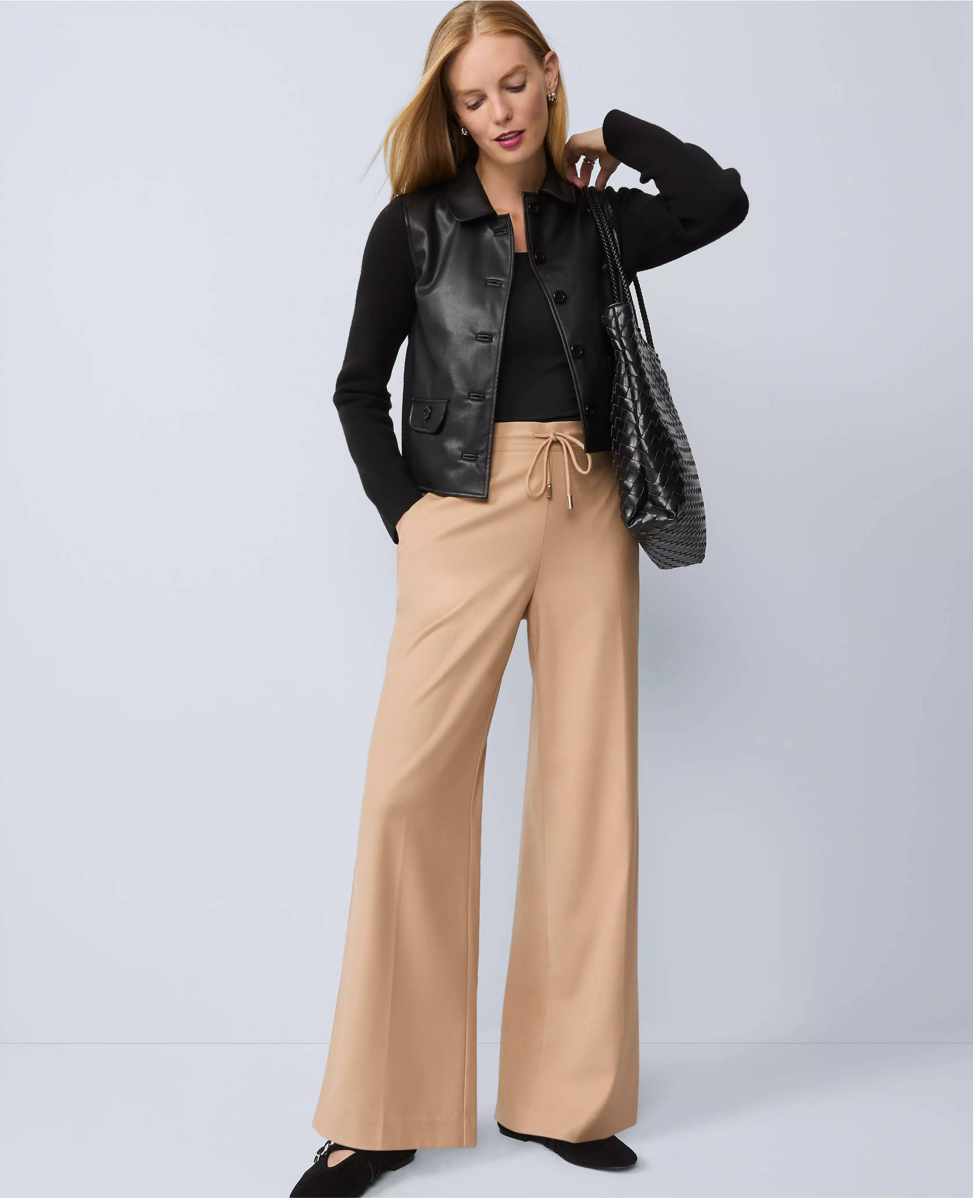 Wide Leg Jogger Pant | Ann Taylor