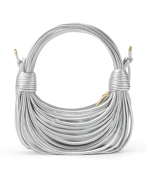 GOKTOW Knotted Woven Handbag,Shoulder Bag Clutch Purse for Women,Leather Handwoven Women's Satche... | Amazon (US)