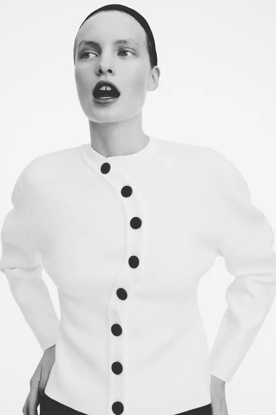 DOUBLE-BREASTED KNIT CARDIGAN | Zara UK