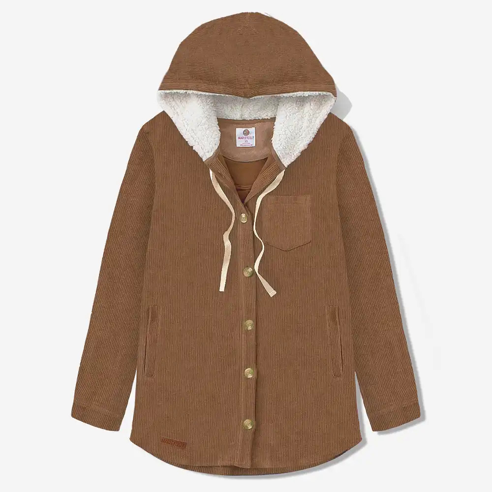 Monogrammed Hooded Sherpa Shacket | Marleylilly