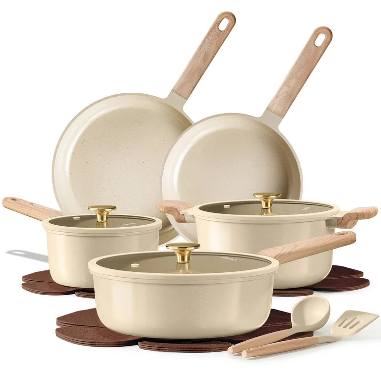 Carote 13-Piece Pots and Pans Set, Nonstick Cookware with Lids, Induction Compatible, Kitchen Coo... | Walmart (US)