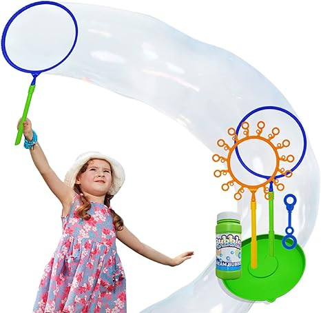 Giant Bubble Wand Set for Kids and Adults with Concentrated Refill, Fun Outdoor and Indoor Activi... | Amazon (US)