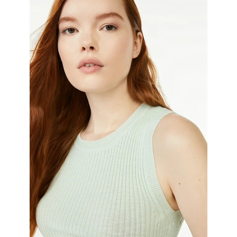Free Assembly Women's Ribbed Sweater Tank Top | Walmart (US)