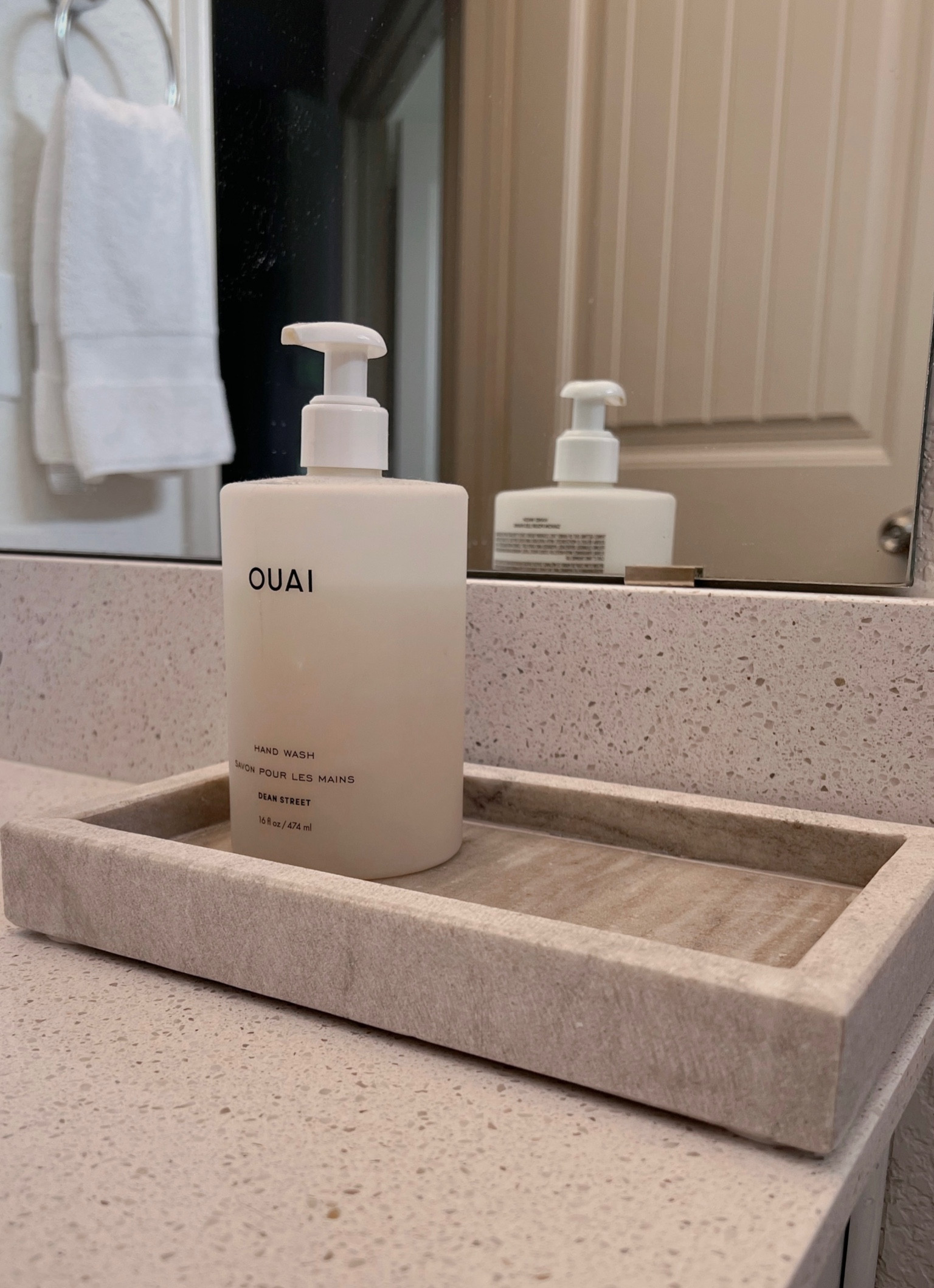 bathroom details 🫧 this tray is currently 20% off! $16 


marble tray, Target, Ouai, hand soap, lotion, white towels, Sephora bathroom tray 

#LTKsalealert #LTKhome #LTKSale