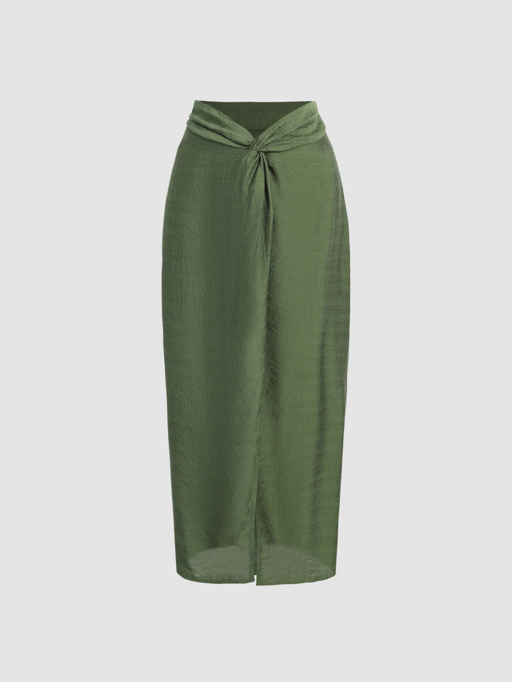 Twist Split Solid Skirt | Cider