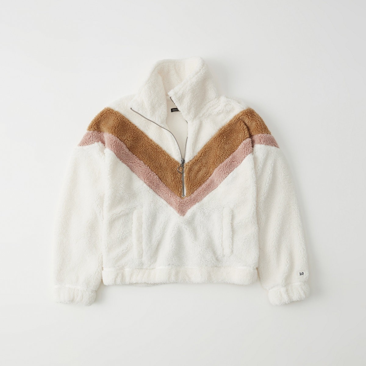 Colorblock Sherpa Half-Zip Sweatshirt | Abercrombie & Fitch US & UK