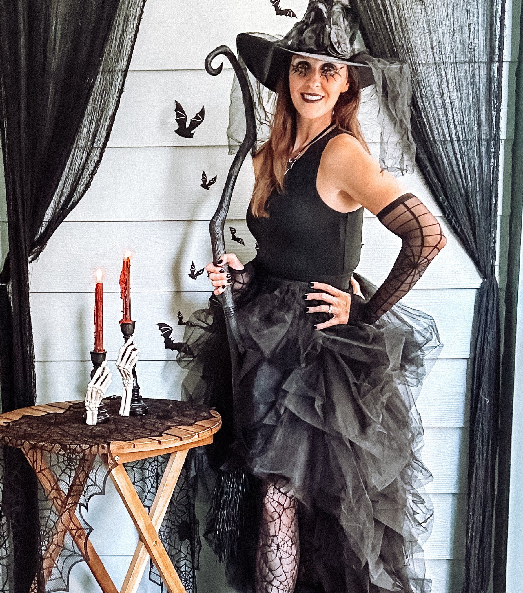 I had a fun dress rehearsal in my witch costume…. 🕷️

#LTKOver40 #LTKHalloween #LTKSeasonal