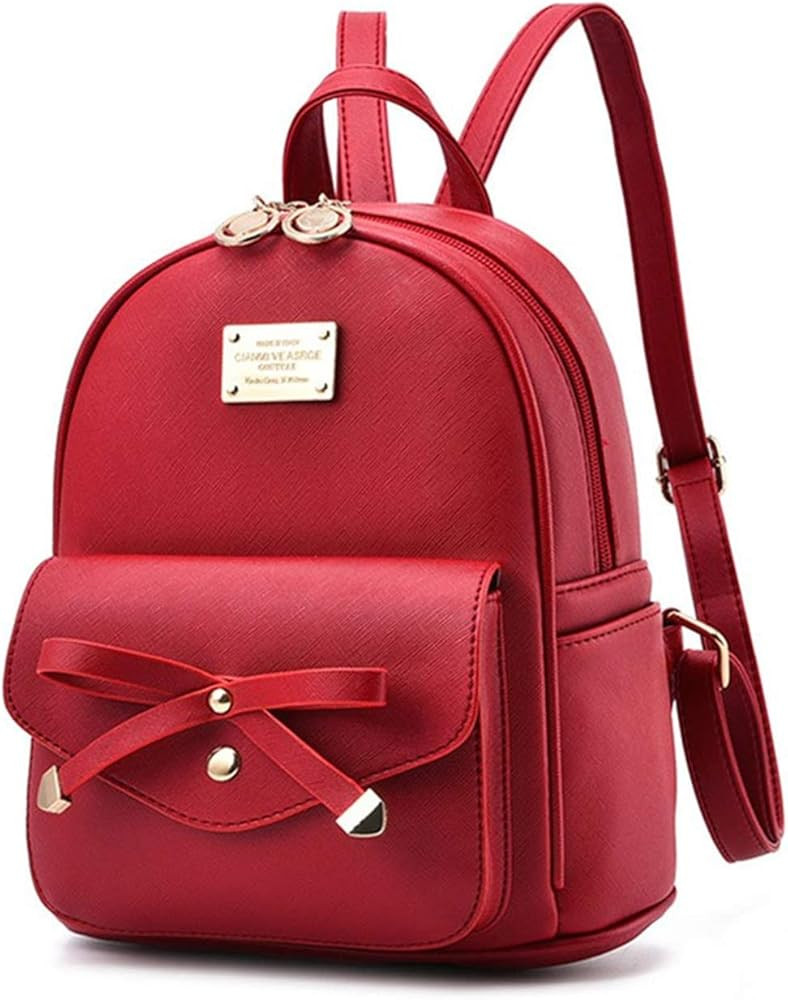 I IHAYNER Women Backpack Mini Backpacks Girls Bowknot PU Leather Backpack Purse Cute Shoulder Bag... | Amazon (UK)
