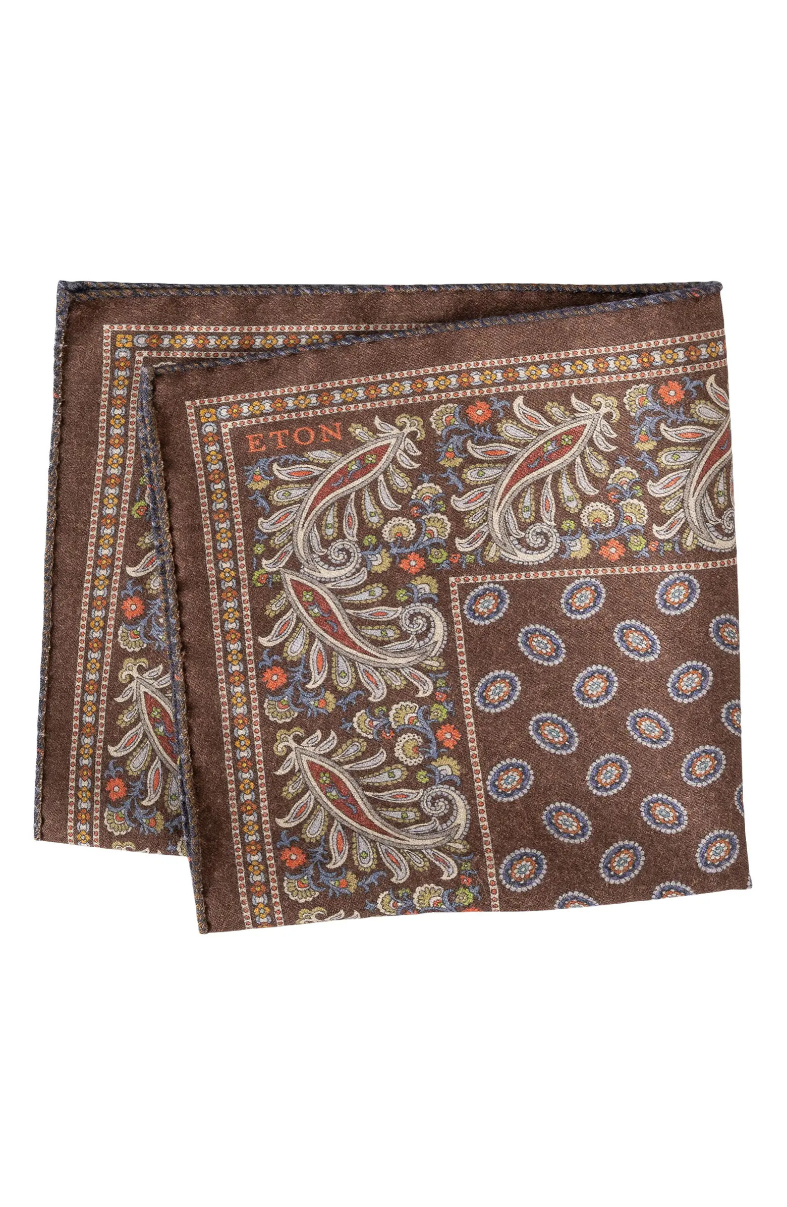 Eton Double Print Wool Pocket Square | Nordstrom | Nordstrom