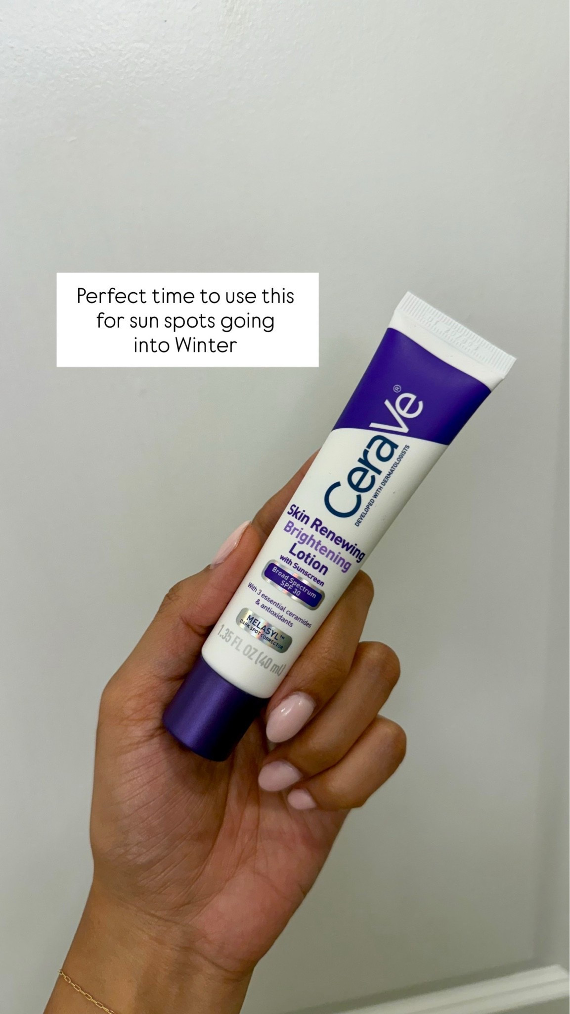 If you get sun spots during Summer this is a great time to grab this CeraVe Skin Renewing Brightening Lotion going into Fall & Winter + it’s ON SALE right now 😍😍💜

@ulta Ulta Beauty finds lotion skincare self care routine sensitive skin sunscreen anti-aging

#LTKSaleAlert #LTKBeauty