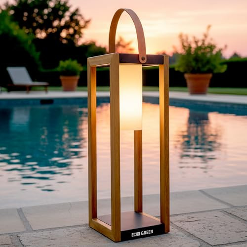 EcoGreen Solar Lantern with Handle for Outdoor Lighting \u2013 7.87x22.83 in Waterproof Solar Lig... | Amazon (US)