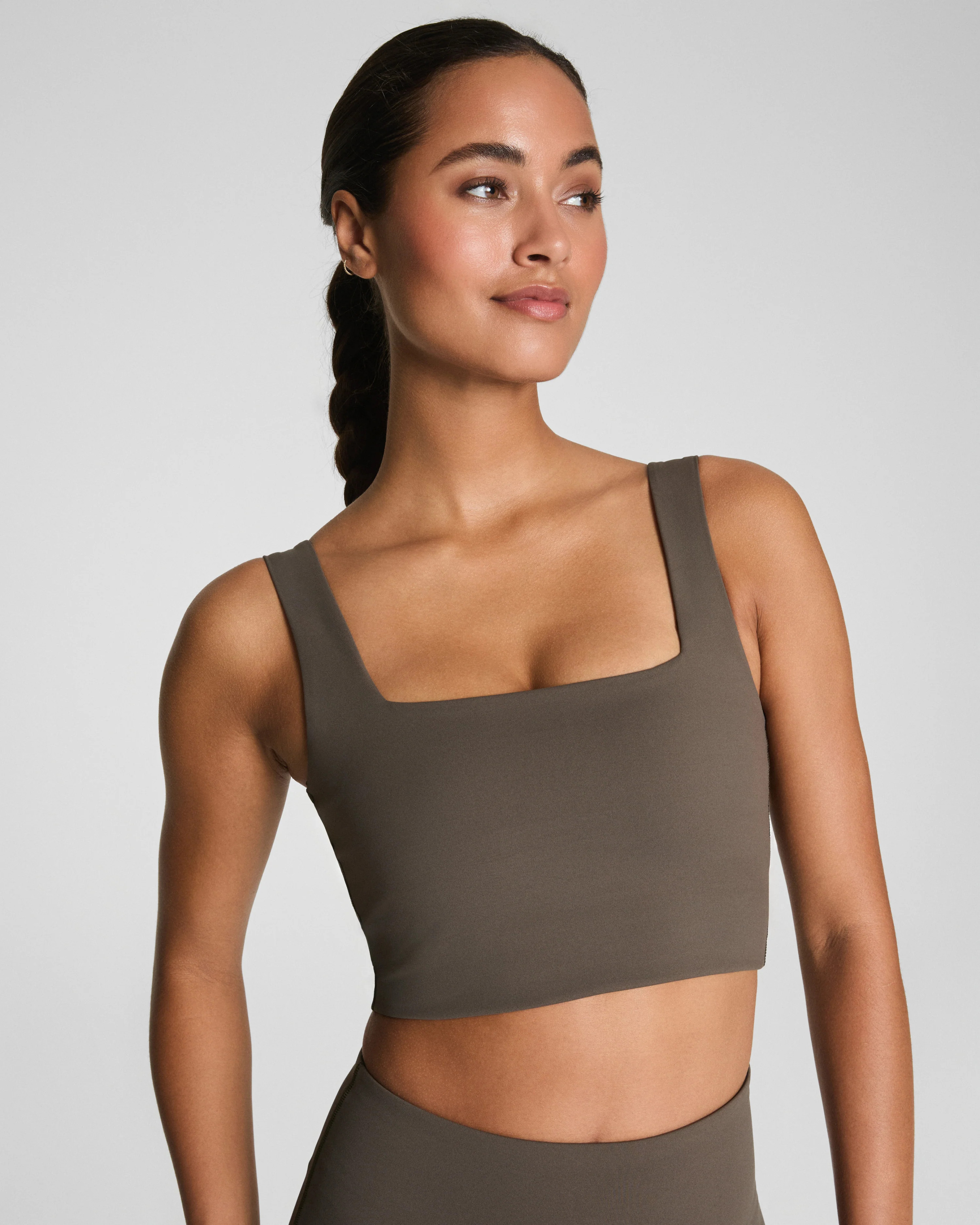 Cropped Square Neck Tank with Shelf Bra | SPANX | Spanx