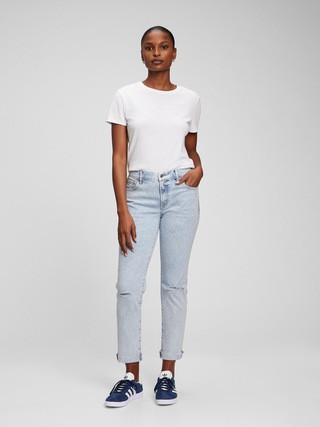Mid Rise Girlfriend Jeans with Washwell | Gap (CA)