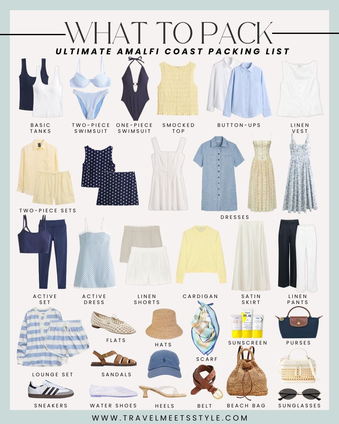  Headed to the Amalfi Coast and need some help packing? This is your destination for the ultimate Amalfi Coast packing list 🌊 Explore here for Italy outfit ideas for every adventure and visit travelmeetsstyle.com to read the full post ☀️

#LTKTravel