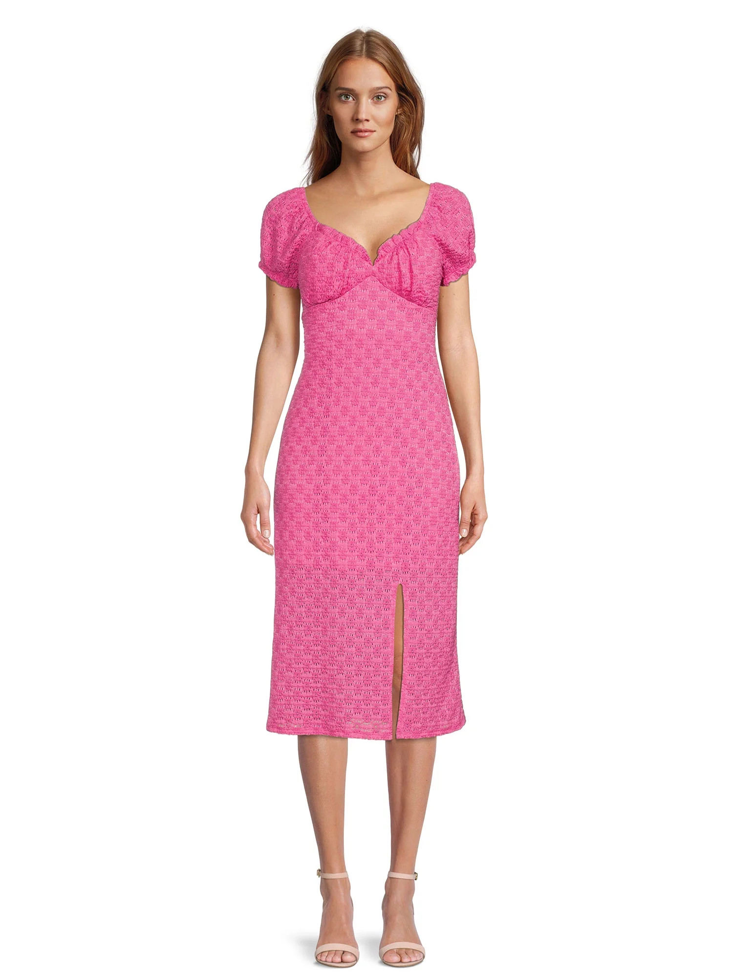 No Boundaries Juniors Lace Sweetheart Neck Dress | Walmart (US)