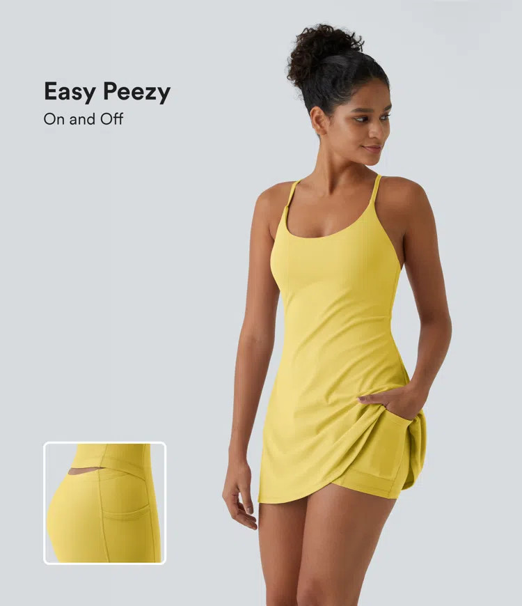 Women’s Softlyzero™ Plush Backless Active Dress-Easy Peezy Edition - Halara | HALARA