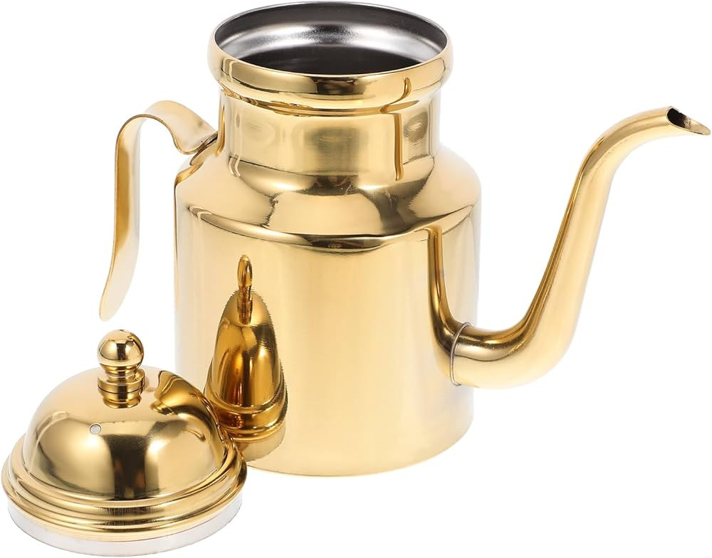 Angoily Stainless Steel Olive Oil Bottle 18oz Oil Dispenser with Drip Spout Leakproof Vinegar Pot... | Amazon (US)