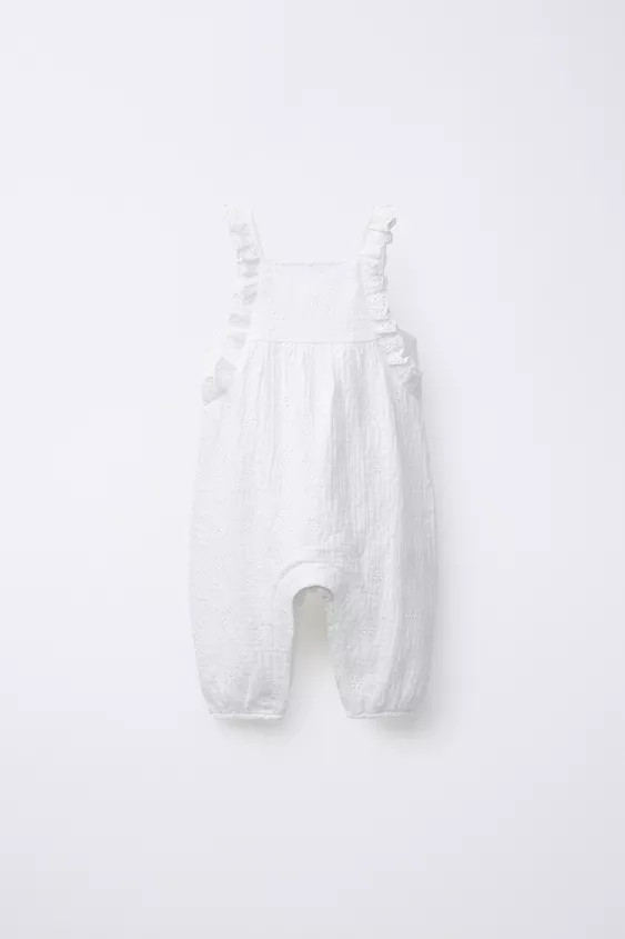 SWISS EMBROIDERED LONG OVERALLS | Zara US