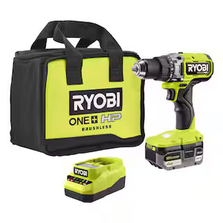 ONE+ HP 18V Brushless Cordless 1/2 in. Drill/Driver Kit with 4.0 Ah Battery, Charger, and Bag | The Home Depot