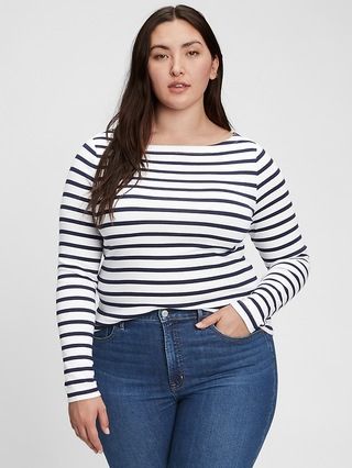 Modern Long Sleeve Striped Boatneck T-Shirt | Gap (CA)