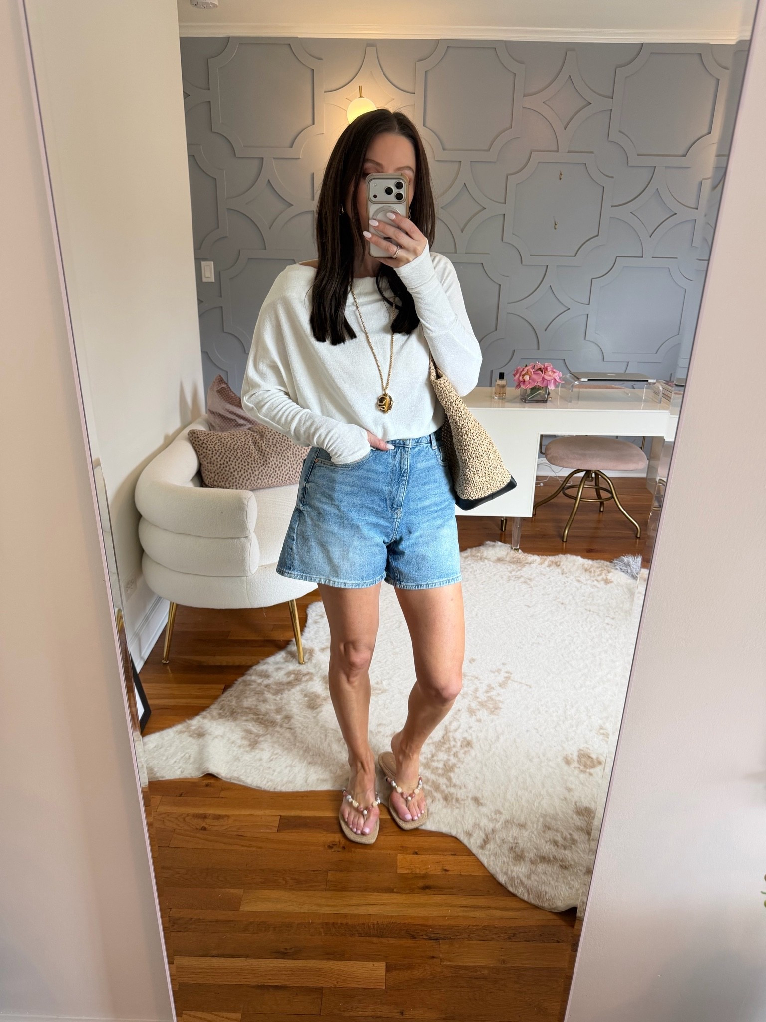 OUTFIT IDEA: Casual outfit to run errands, for kids sports etc!

Size down one in the top (this top goes with anything!!!) 
Shorts true to size!
Sandals true to size!

#LTKOver40 #LTKootd #LTKmomlife