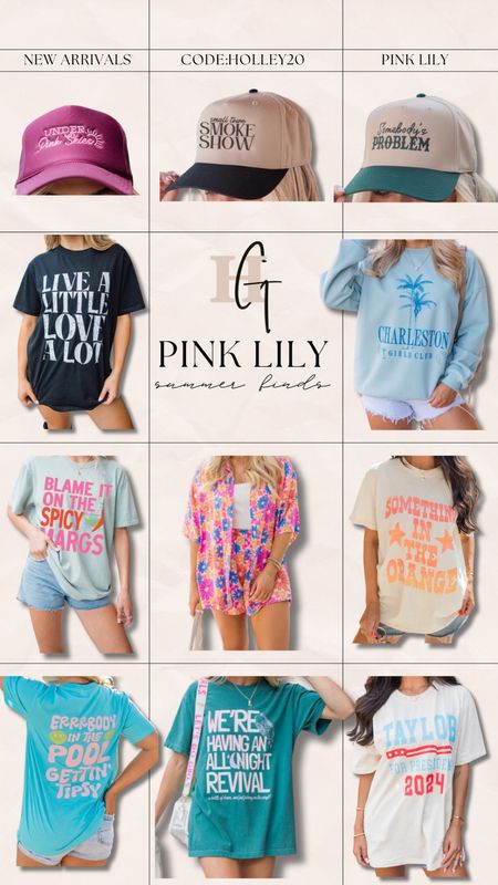 ✨🎸🎤 cutie new Pink Lily graphics! Code HOLLEY20 works always!

Summer outfit / casual / comfy / graphic tees / 20% off / trucker hats / band tees / Holley Gabrielle 

#LTKSaleAlert #LTKStyleTip #LTKFindsUnder50