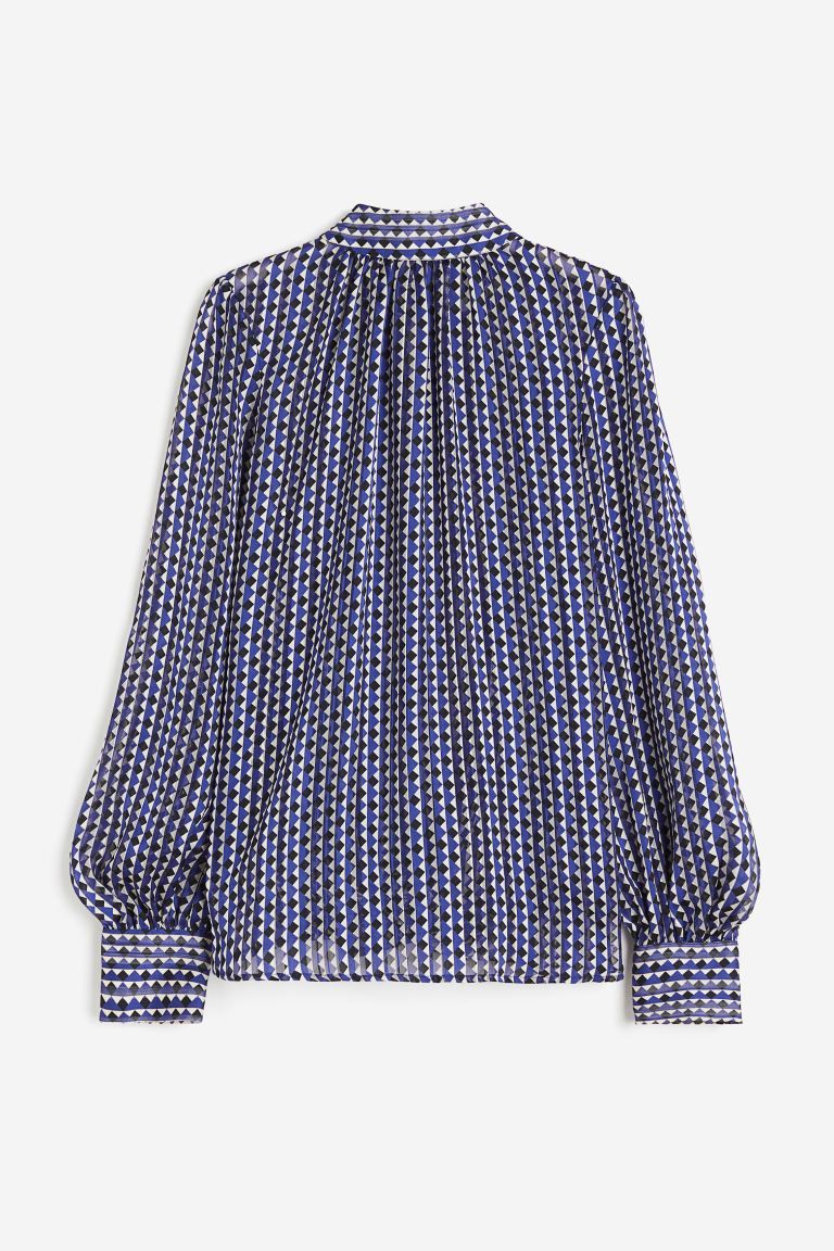 Patterned blouse - Blue/Patterned - Ladies | H&M GB | H&M (UK, MY, IN, SG, PH, TW, HK)