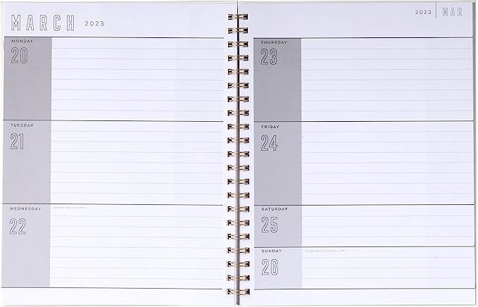 Eccolo 2023 Planner Large Planner Agenda, Hardcover Spiral, 12 Months, Weekly and Monthly Planner... | Amazon (US)