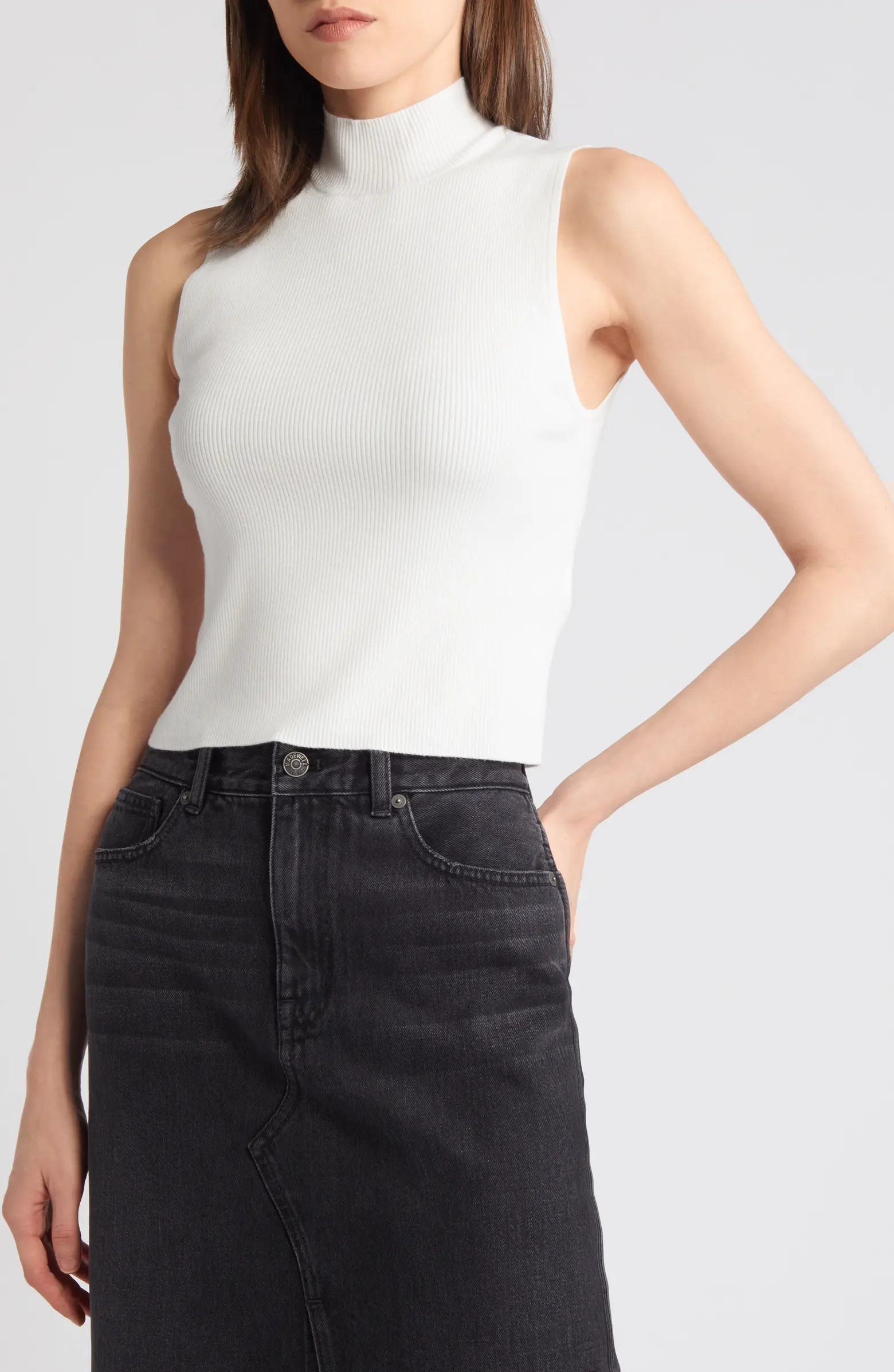 Madewell Mock Neck Wide Rib Sweater | Nordstrom | Nordstrom