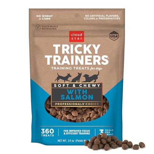 Cloud Star Tricky Trainers Soft & Chewy Dog Training Treats 14 oz. Bag, Salmon Flavor, Low Calorie Behavior Aid with 360 Treats | Amazon (US)
