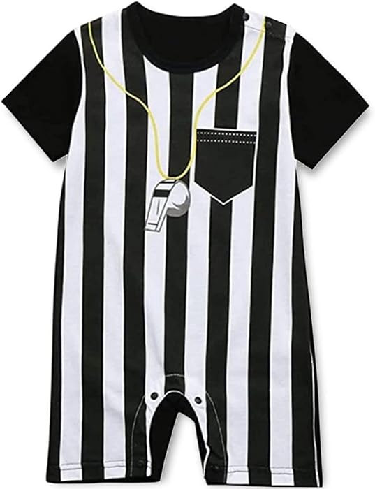 FANCYKIDS Baby Infant Newborn Boys Girls Cotton Sports Referee Team Shirt For Cute Casual Onesie ... | Amazon (US)