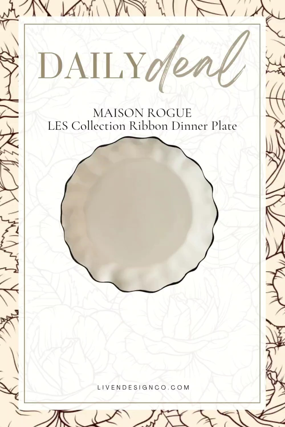 Maison Rogue LES Collection ribbon dinner plate daily deal

#LTKSeasonal #LTKHome #LTKSaleAlert