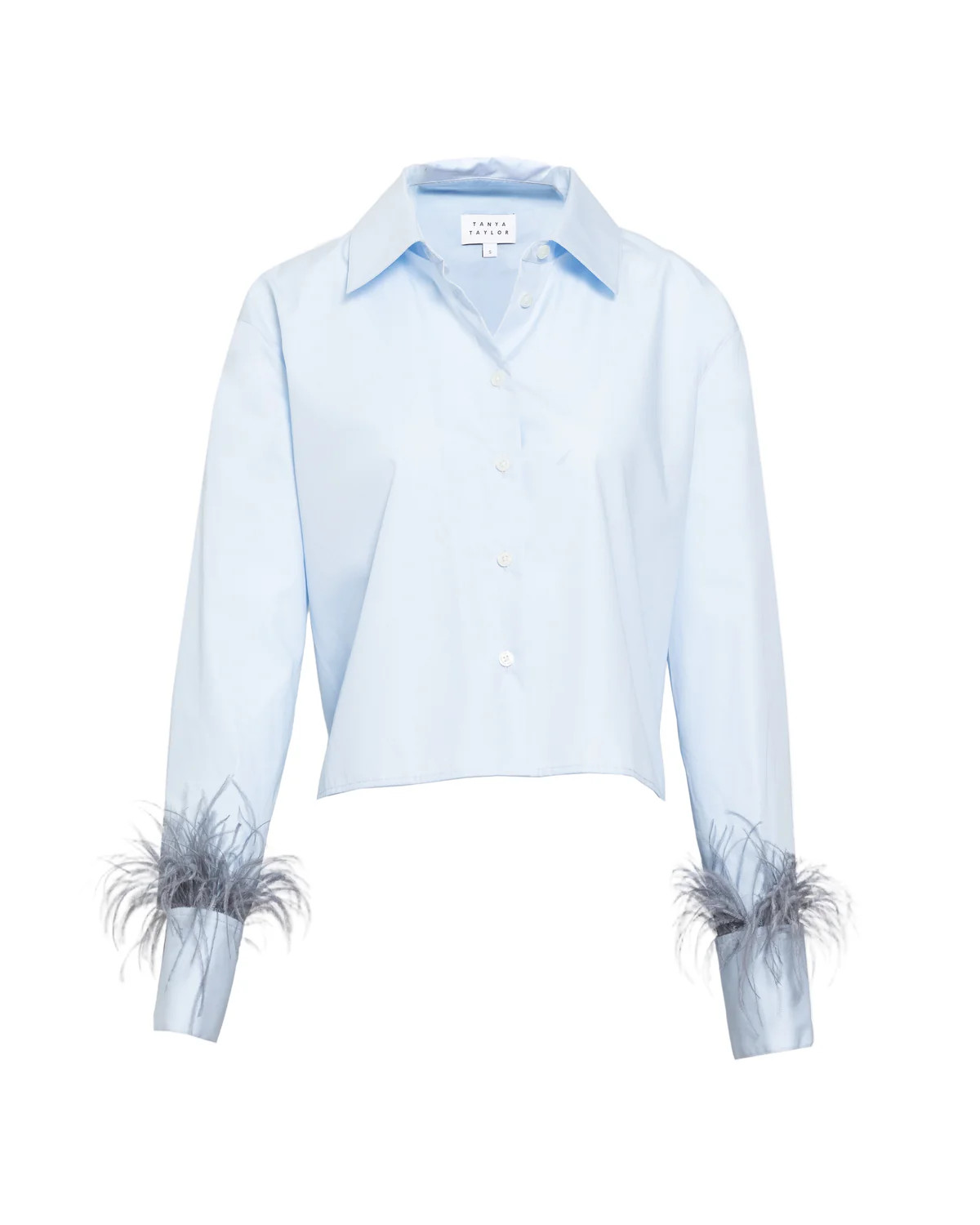 Largaux Feather Top in Oxford | Over The Moon