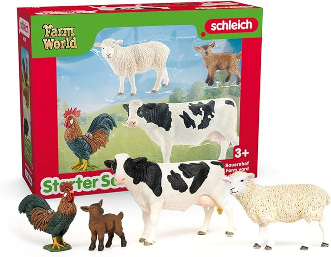 Schleich Farm World - Starter Set, Includes 4 x Collectible Toy Farm Animals, Cow, Sheep, Donkey ... | Amazon (CA)