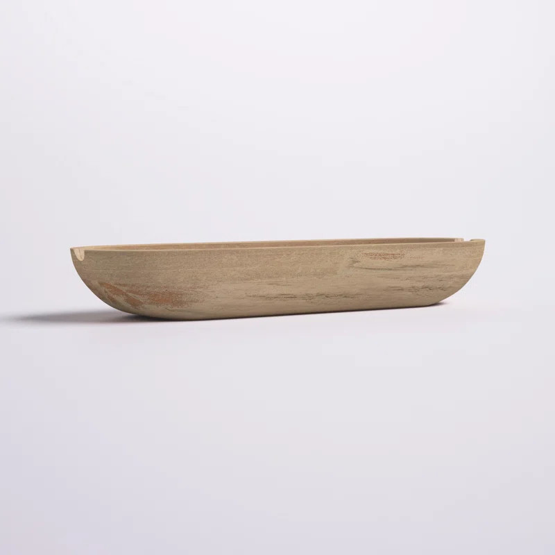 Kailyn Paulownia Wood Oval Decorative Bowl | Wayfair North America